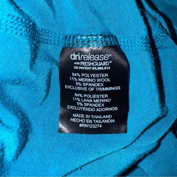 PARADOX Merino Blend Blue DriRelease Fresh Guard 1/4 Zip Shirt Base Layer Size M - Picture 8 of 11